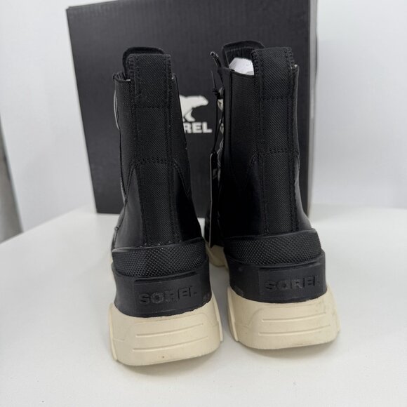 Sorel Women's Brex Lace-up Boots size 7 Black/Chalk WATERPROOF Leather - Picture 7 of 9